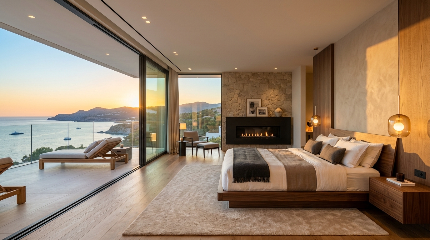 Master-Suite mit Panoramameerblick