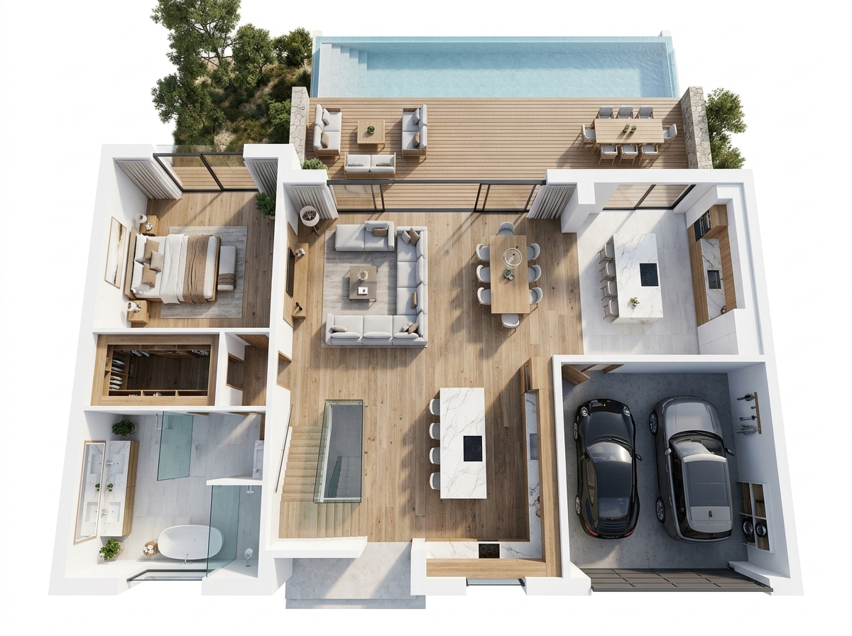 Architektonischer Grundriss Erdgeschoss