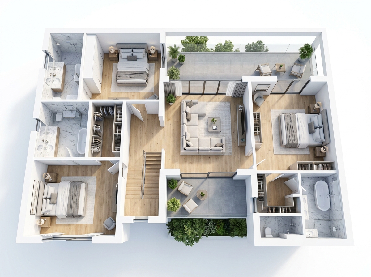 Grundriss Suiten 2. Obergeschoss